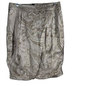 Pauw Amsterdam silk skirt mini pencil neutral tones Saks size 1 or small